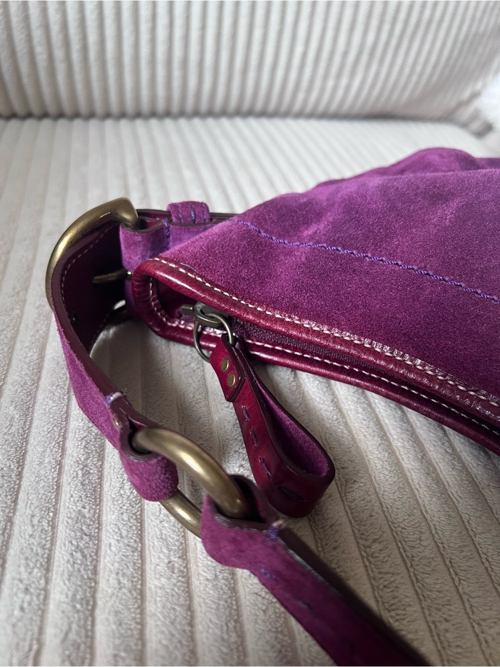 Coach Soho Suede Hobo Bag Rare Color - Picture 4 of 7